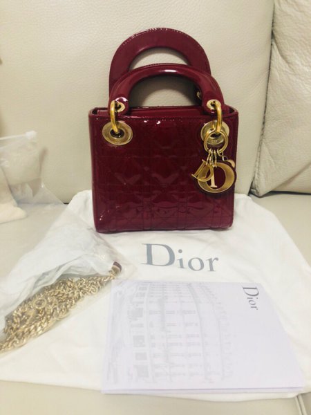 Dior 红金三格戴妃包